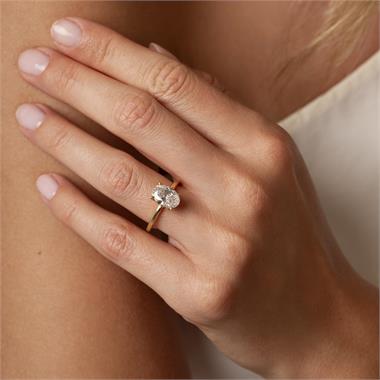 18ct Yellow Gold Lab Grown Oval Diamond Engagement Ring 2.00ct thumbnail