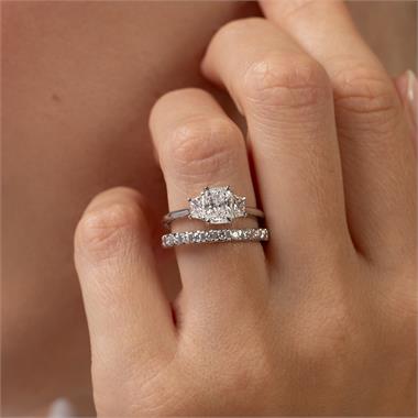Platinum Classic Bar Set Diamond Eternity Ring 0.32ct thumbnail