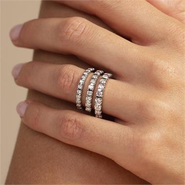 Platinum Classic Bar Set Diamond Eternity Ring 0.50ct thumbnail