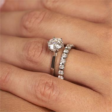 Platinum Classic Bar Set Diamond Eternity Ring 0.75ct thumbnail
