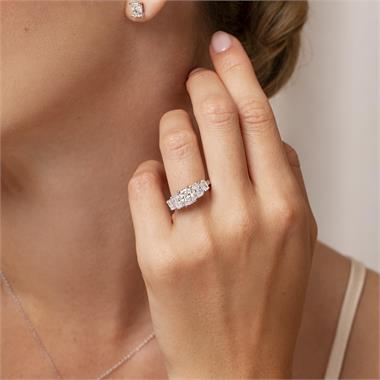 Platinum Lab Grown Radiant Cut Diamond Engagement Ring 2.90ct thumbnail