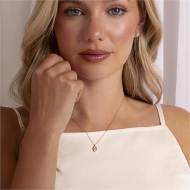 18ct Yellow Gold Marquise Diamond Solitaire Necklace 0.70ct thumbnail