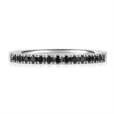Platinum Black Diamond Half Eternity Ring 0.29ct thumbnail