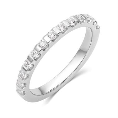 Platinum Classic Bar Set Diamond Eternity Ring 0.32ct thumbnail