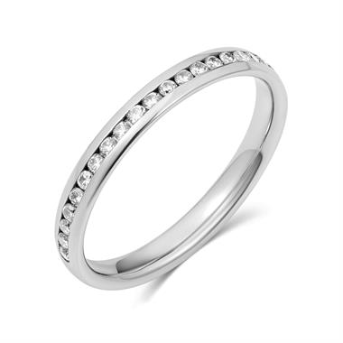 18ct White Gold Diamond Half Eternity Ring 0.22ct thumbnail