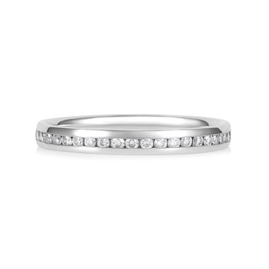 18ct White Gold Diamond Half Eternity Ring 0.22ct thumbnail