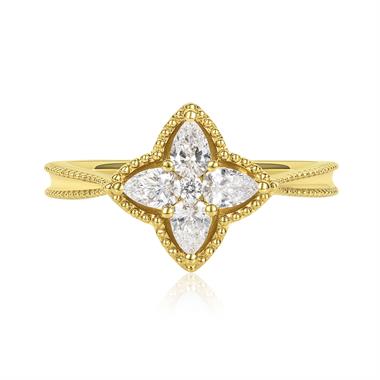 Fleur 18ct Yellow Gold Diamond Ring thumbnail