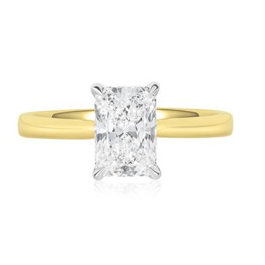 18ct Yellow Gold Lab Grown Oval Diamond Engagement Ring 1.50ct thumbnail