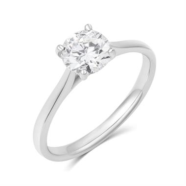 Platinum Diamond Solitaire Engagement Ring 1.00ct thumbnail