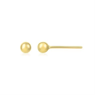 18ct Yellow Gold Ball Stud Earrings 3mm thumbnail 