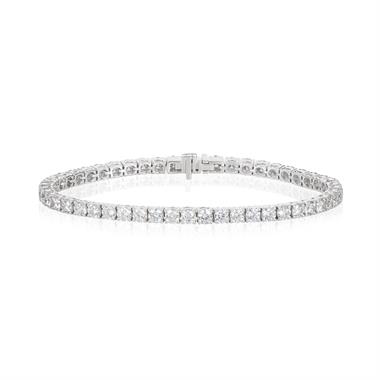 18ct White Gold Lab Grown Diamond Tennis Bracelet 8.00ct thumbnail 