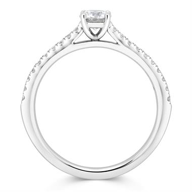 Platinum Diamond Solitaire Engagement Ring 0.53ct thumbnail