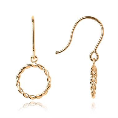 Aura 18ct Yellow Gold Drop Earrings thumbnail
