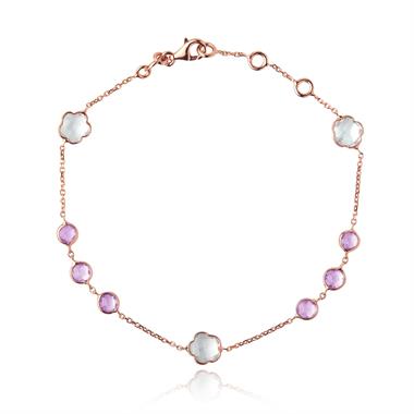 Bloom 18ct Rose Gold Amethyst Bracelet thumbnail
