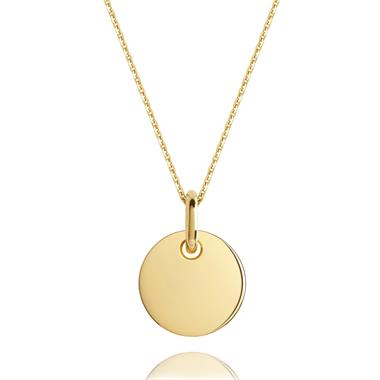 18ct Yellow Gold Small Round Design Pendant thumbnail