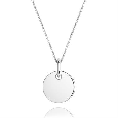 18ct White Gold Small Round Design Pendant thumbnail
