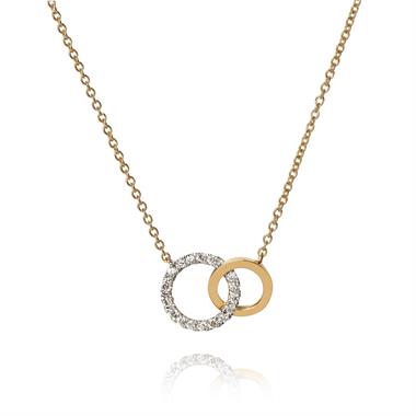 Union 18ct Yellow Gold Diamond Necklace 0.07ct thumbnail