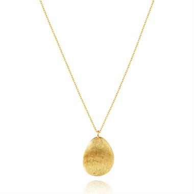 Cadence 18ct Yellow Gold Satin Finish Necklace - Large thumbnail