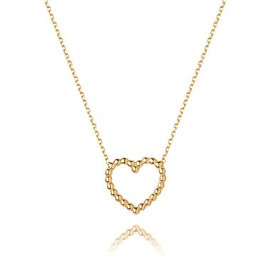 Aura 18ct Yellow Gold Heart Design Necklace thumbnail