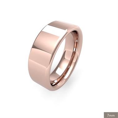 18ct Rose Gold Heavy Gauge Flat Court Wedding Ring thumbnail