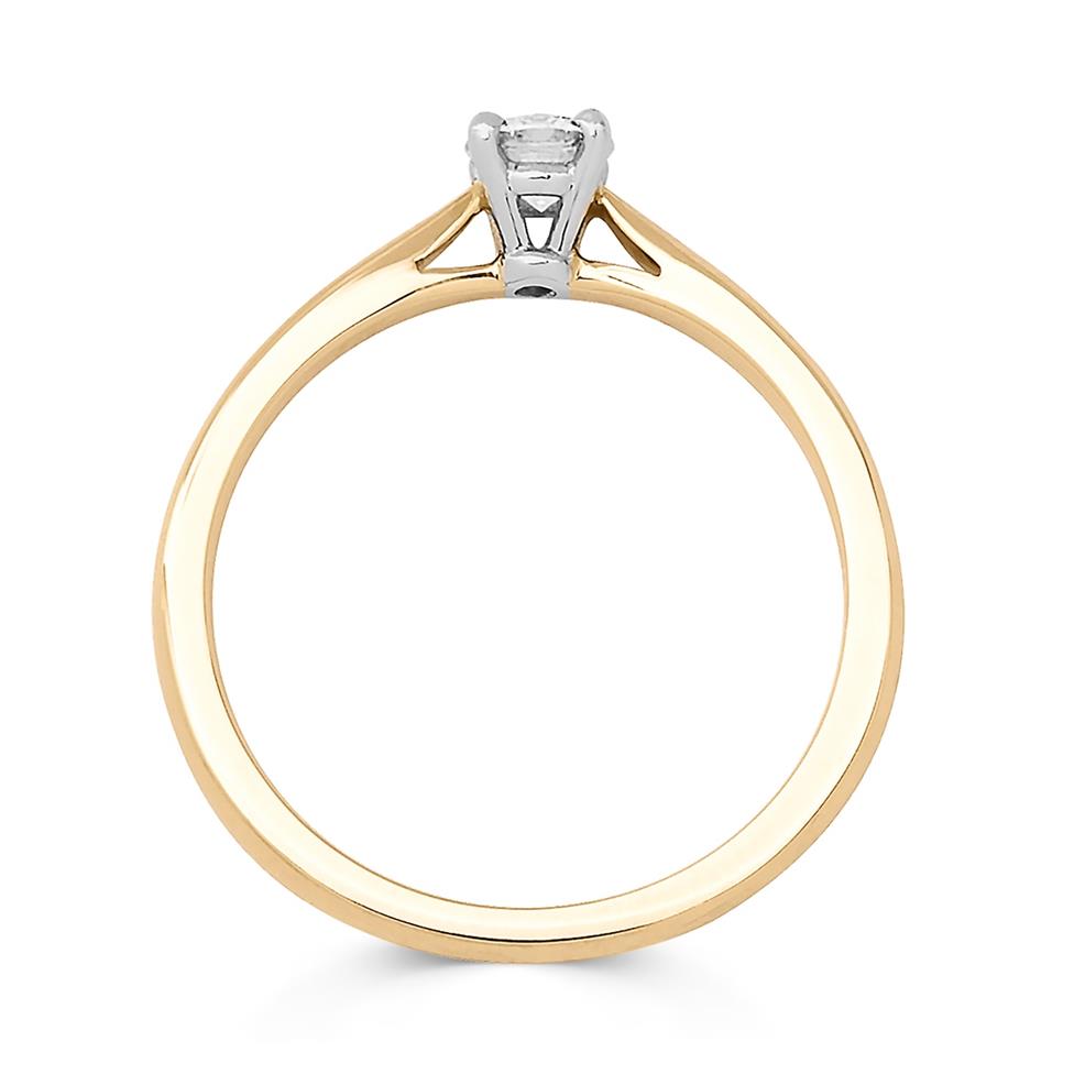 18ct Yellow Gold Diamond Solitaire Engagement Ring 0.30ct Thumbnail Image 1