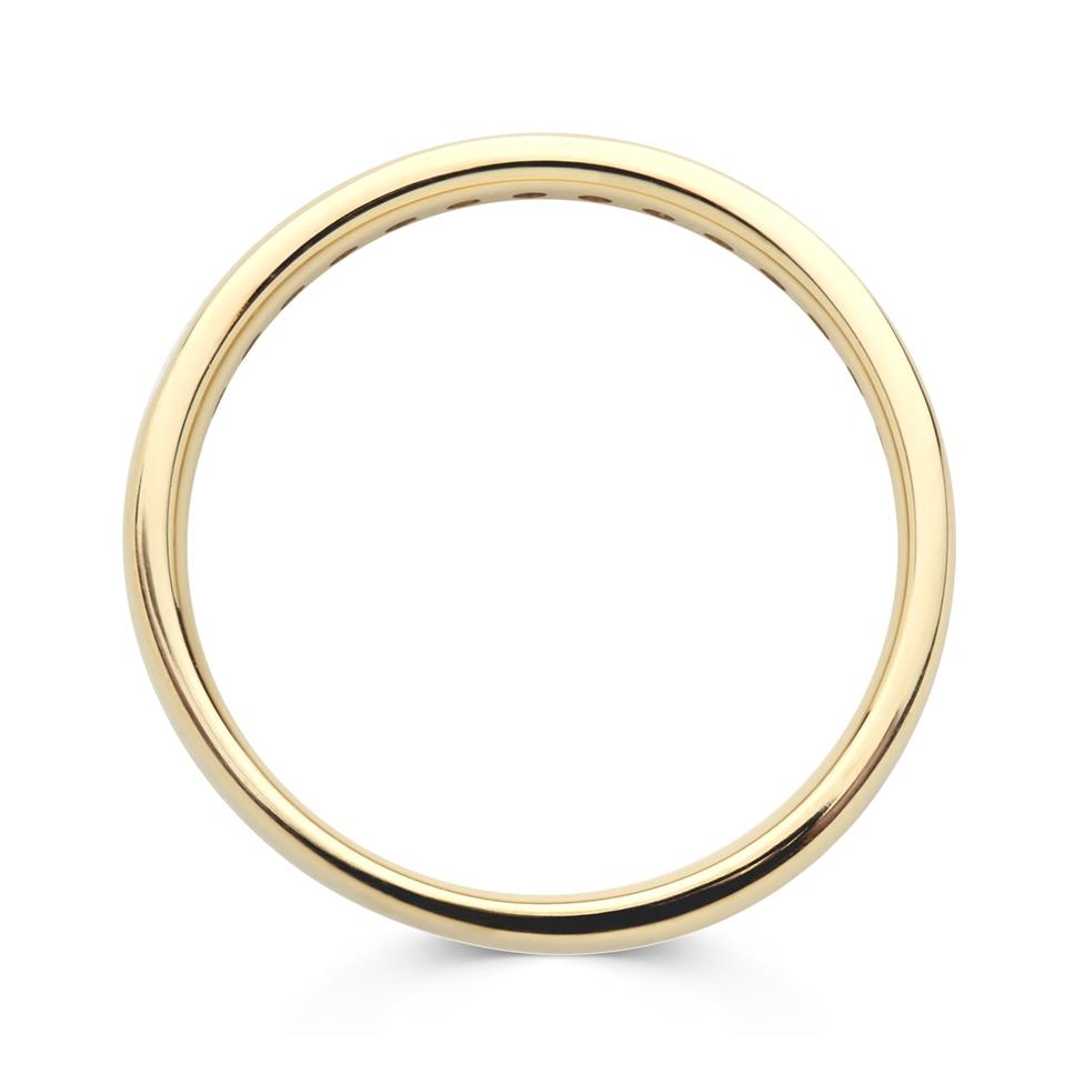 18ct Yellow Gold Sapphire and Diamond Half Eternity Ring Thumbnail Image 1