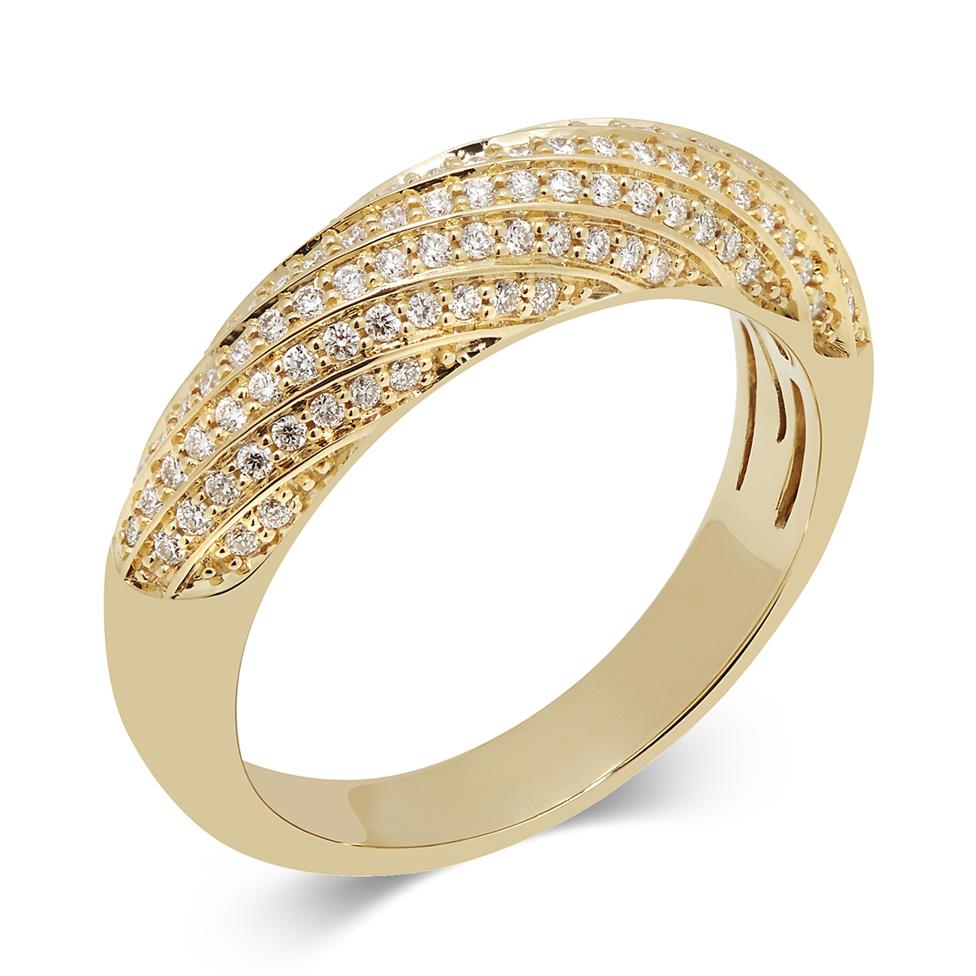 18ct Yellow Gold Diamond Dress Ring 0.34ct Thumbnail Image 0