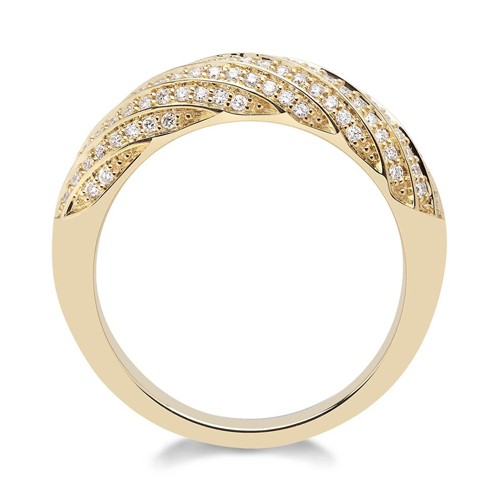 18ct Yellow Gold Diamond Dress Ring 0.34ct Thumbnail Image 1