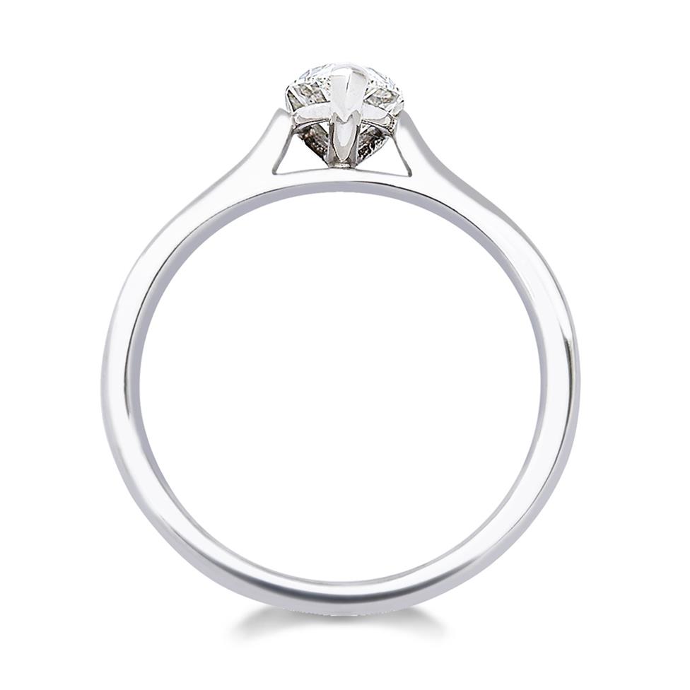 Platinum Diamond Pear Shape Solitaire Engagement Ring 0.70ct Thumbnail Image 2