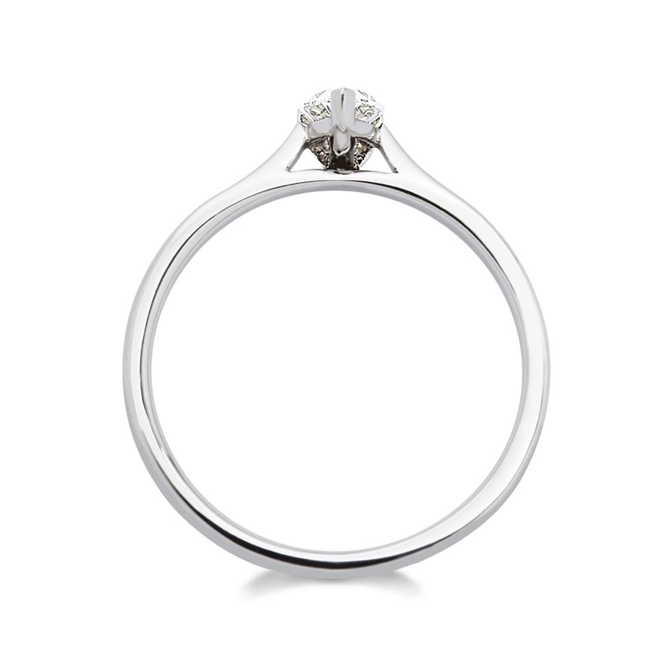 Platinum Pear Shape Diamond Solitaire Engagement Ring 0.35ct Thumbnail Image 1