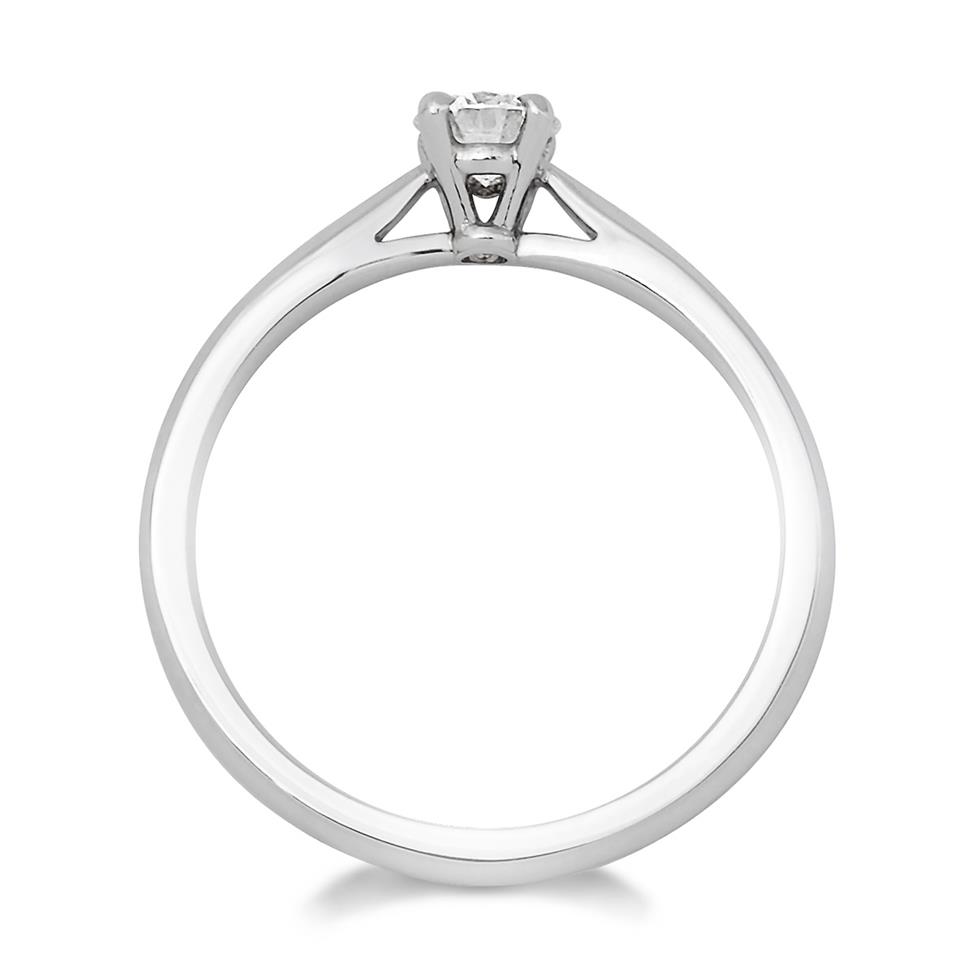 Platinum Classic Design Diamond Solitaire Engagement Ring 0.25ct Thumbnail Image 1