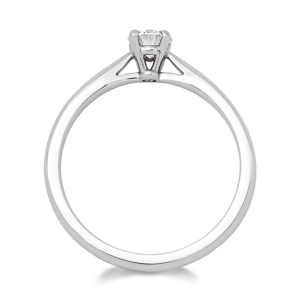 Platinum Classic Design Diamond Solitaire Engagement Ring 0.30ct Thumbnail Image 1