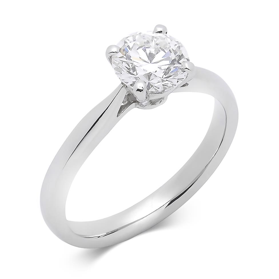 Platinum Classic Design Diamond Solitaire Engagement Ring 1.20ct Thumbnail Image 0