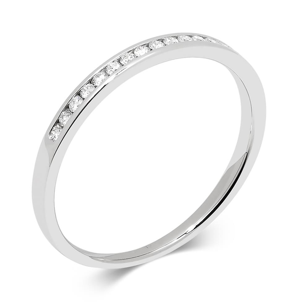 Platinum Diamond Half Eternity Ring 0.10ct Thumbnail Image 0