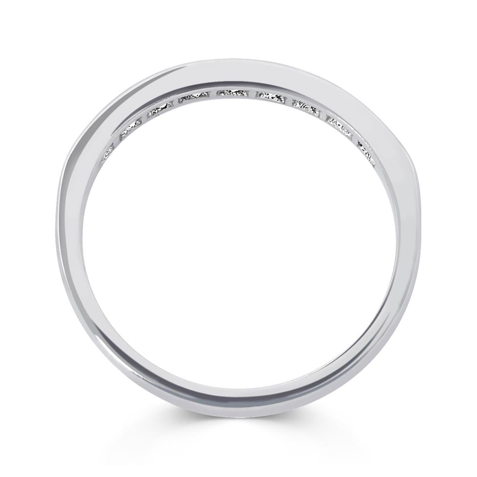Platinum Princess Cut Diamond Half Eternity Ring 0.60ct Thumbnail Image 1