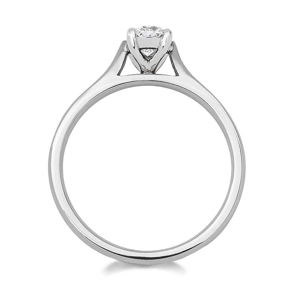Platinum Oval Cut Diamond Solitaire Engagement Ring 0.60ct Thumbnail Image 1