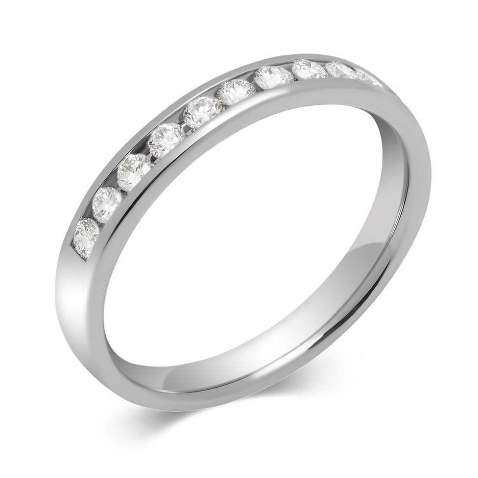Platinum Diamond Half Eternity Ring 0.25ct Thumbnail Image 0