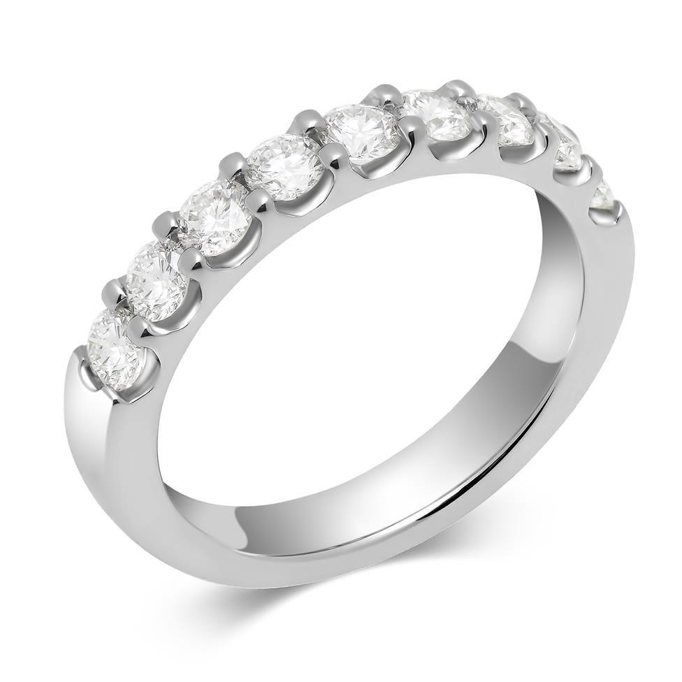 Platinum Diamond Half Eternity Ring 0.75ct Thumbnail Image 0