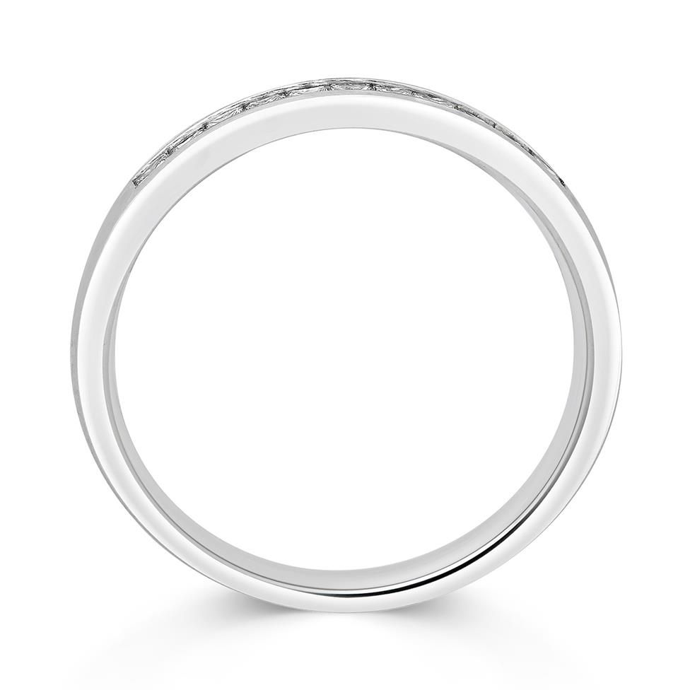 Platinum Princess Cut Diamond Half Eternity Ring 0.25ct Thumbnail Image 1