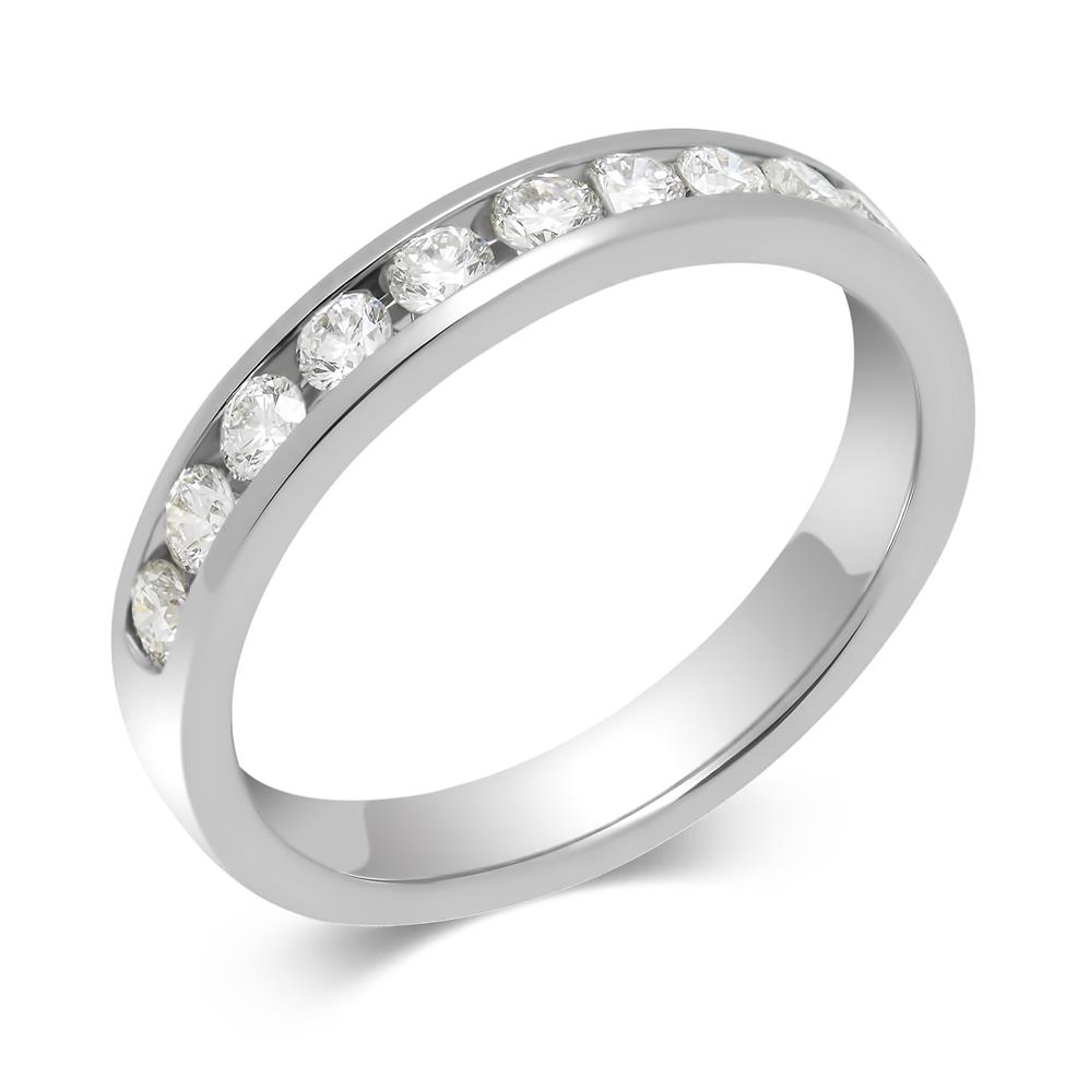 Platinum Diamond Half Eternity Ring 0.50ct Thumbnail Image 0