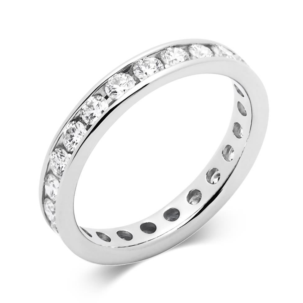 Platinum Diamond Full Eternity Ring 1.00ct Thumbnail Image 0