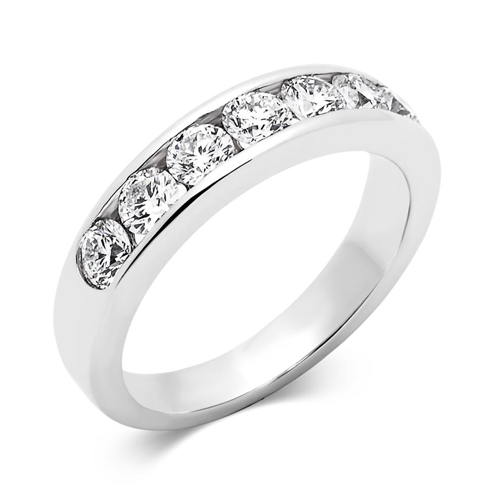 Platinum Diamond Half Eternity Ring 1.00ct Thumbnail Image 0