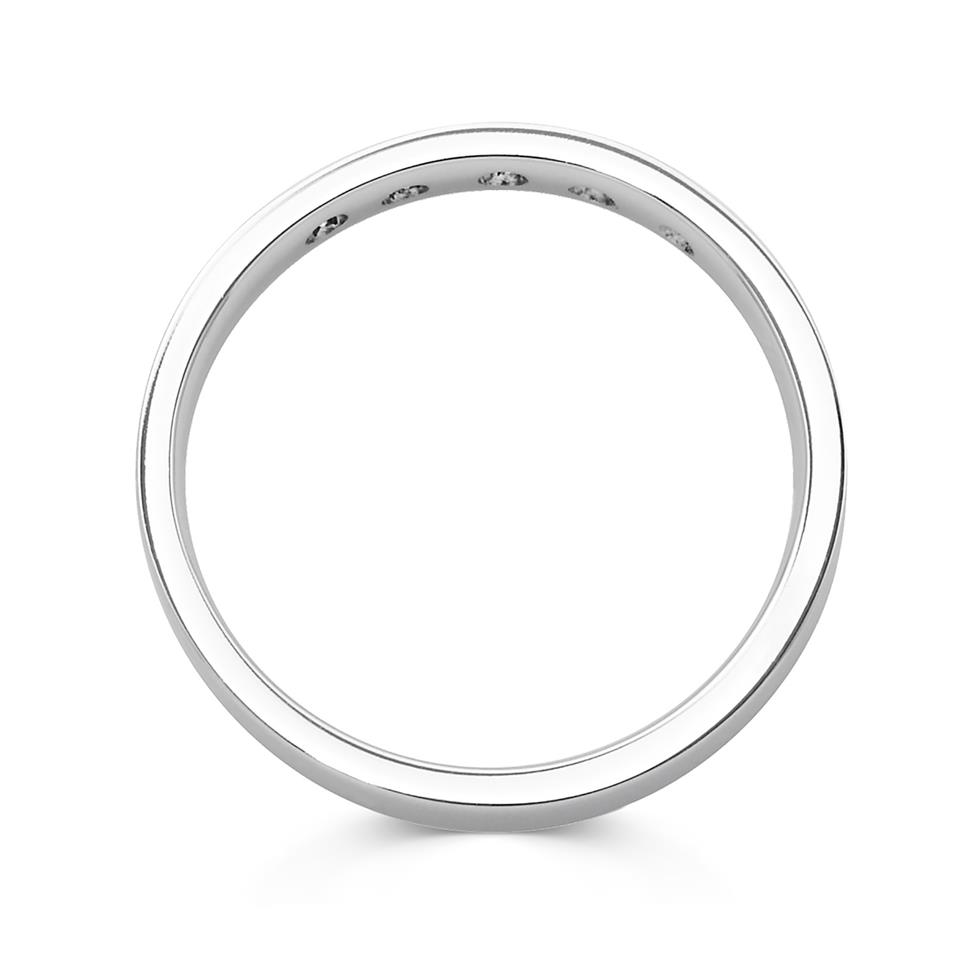 Platinum Princess Cut Diamond Set Wedding Ring 0.10ct Thumbnail Image 1