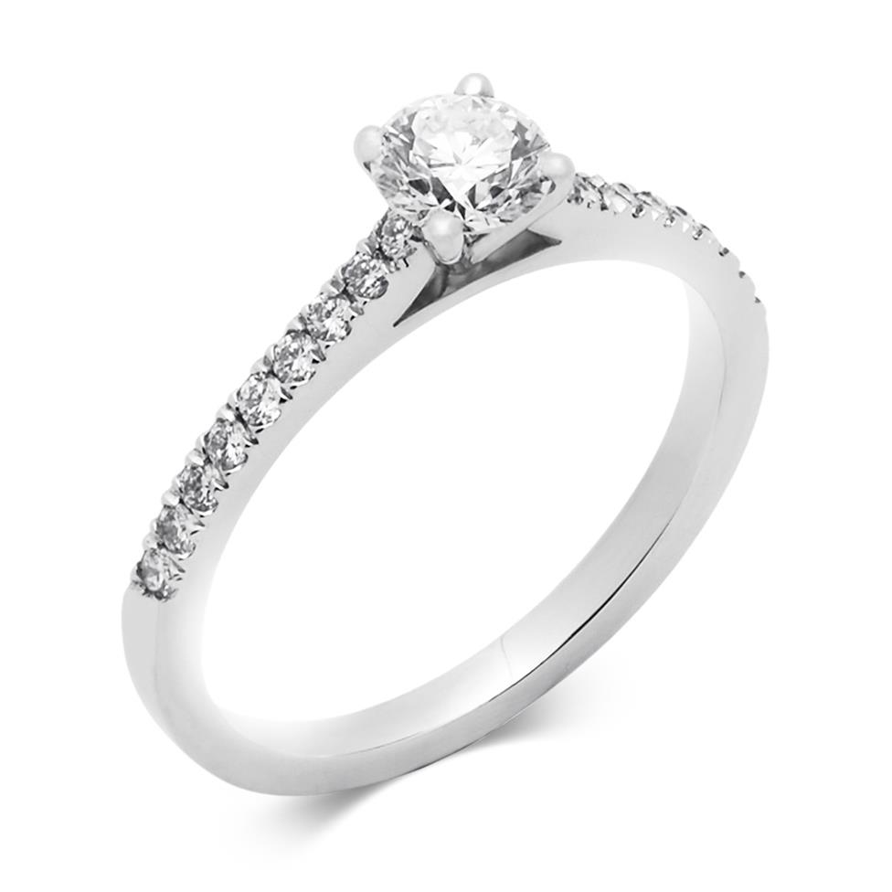 Platinum Diamond Solitaire Engagement Ring 0.60ct Thumbnail Image 0
