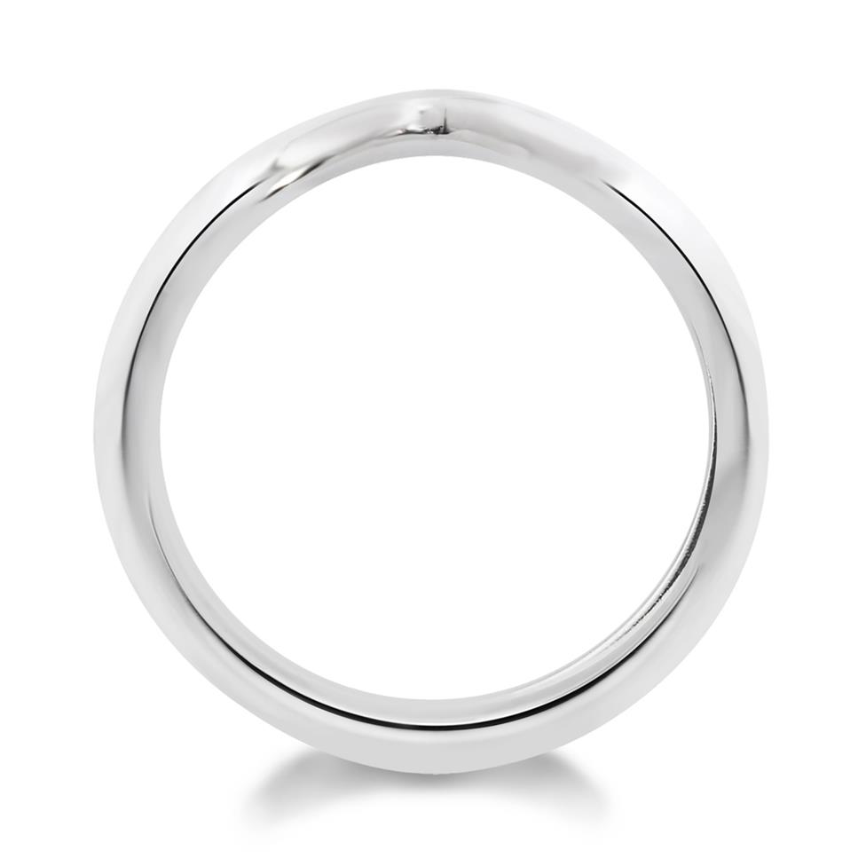 Platinum Shaped Wedding Ring Thumbnail Image 1