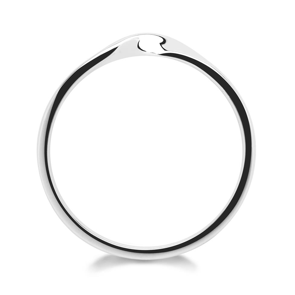 Platinum Twist Design Wedding Ring Thumbnail Image 1