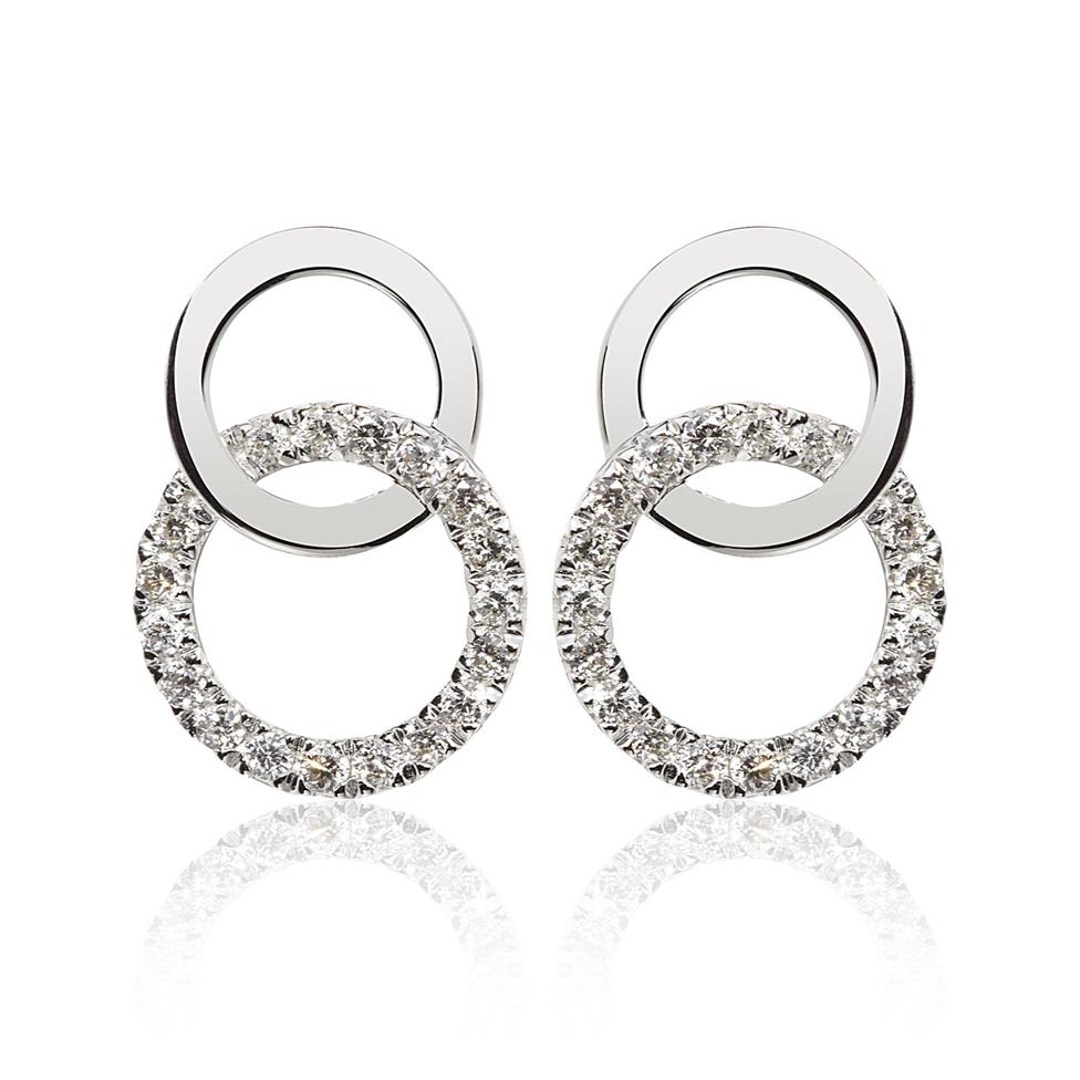 Union 18ct White Gold Diamond Stud Earrings 0.14ct Thumbnail Image 1