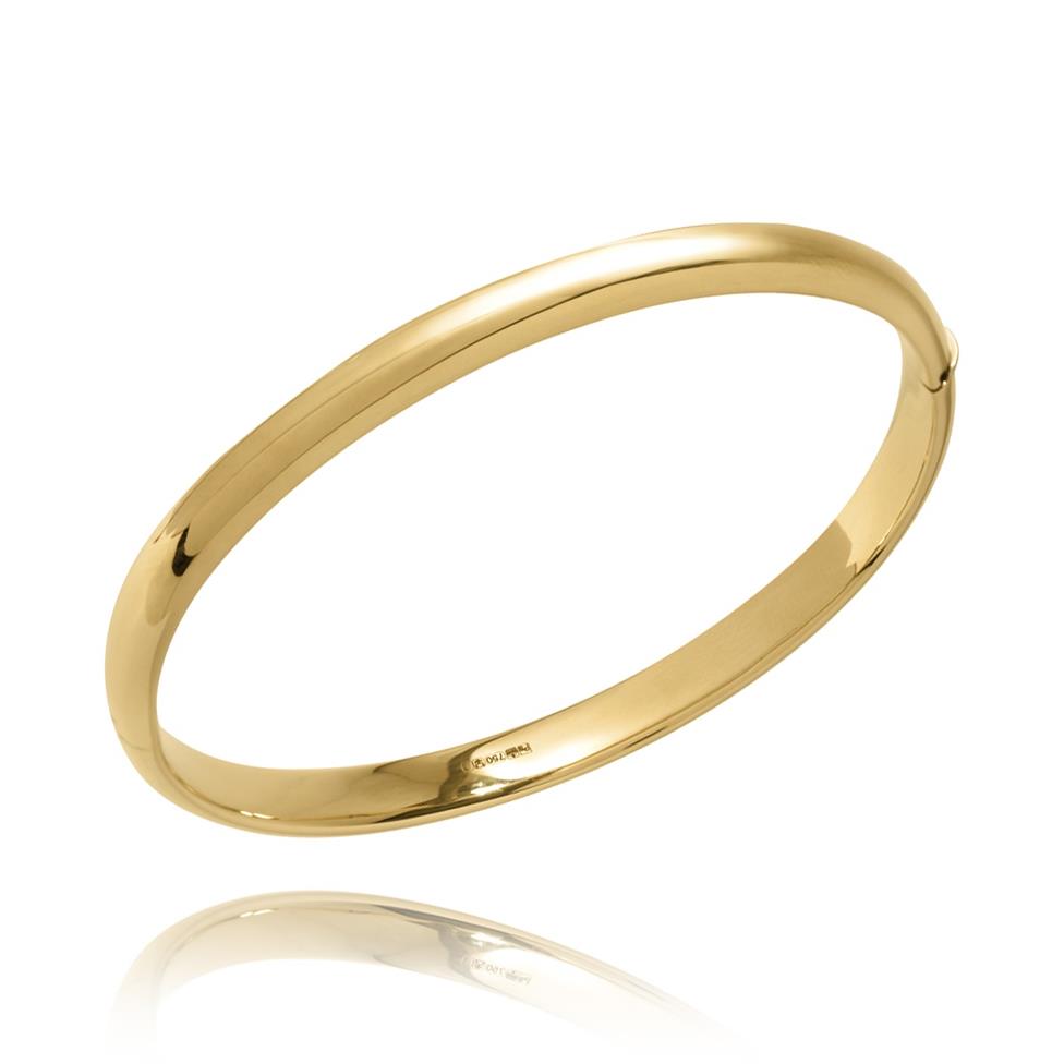 18ct Yellow Gold Oval Bangle Thumbnail Image 0