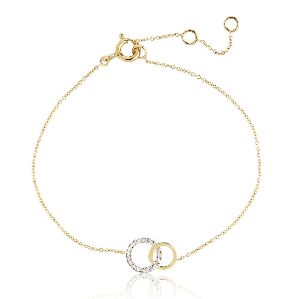 Union 18ct Yellow Gold Diamond Bracelet 0.07ct Thumbnail Image 0