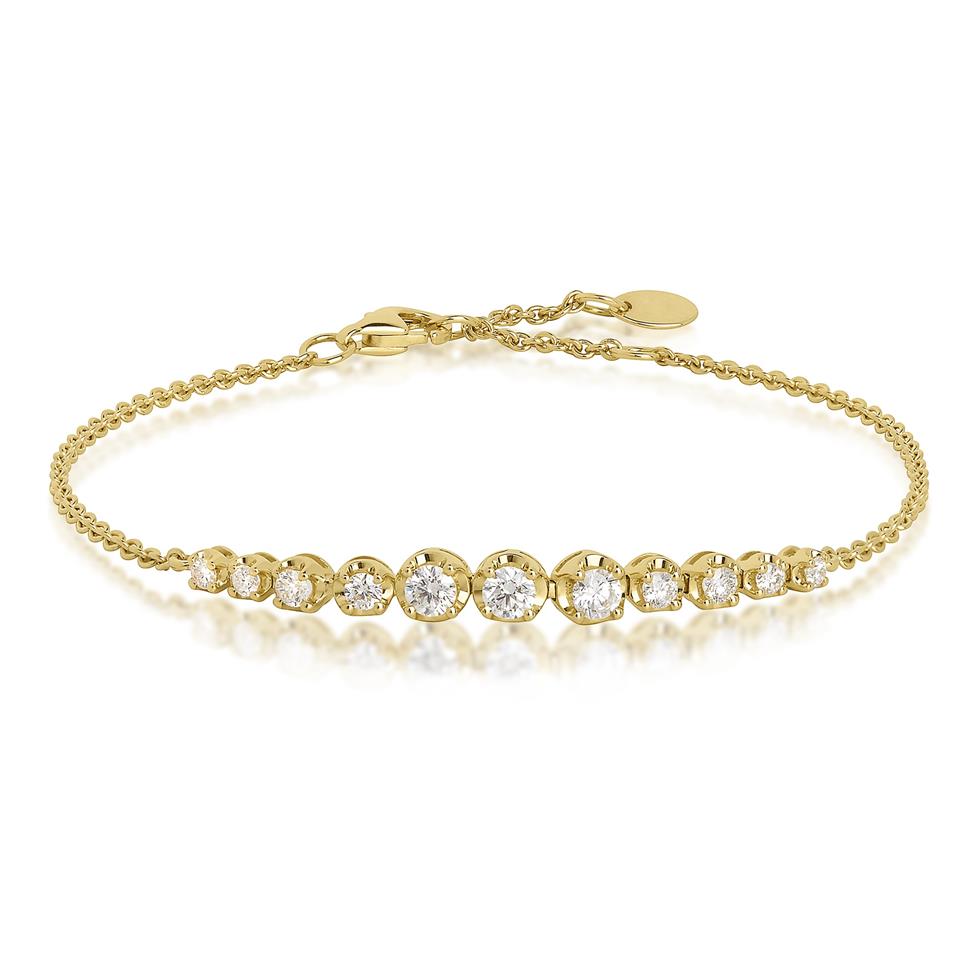 18ct Yellow Gold Diamond Bracelet 0.57ct Thumbnail Image 0